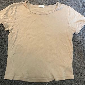 Brandy Melville beige baby tee
